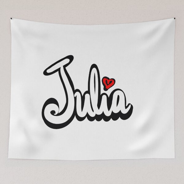 Item preview, Julia name in white Top 10 best personalized gifts for girls and women named Julia designed and sold by Artonmytee.