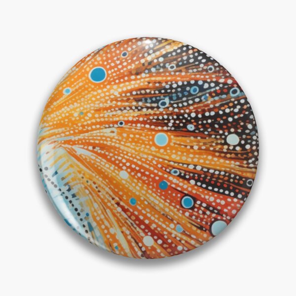 Item preview, Aboriginal Inspired Dot Art - Bright Red Flame designed and sold by GrinGalore.