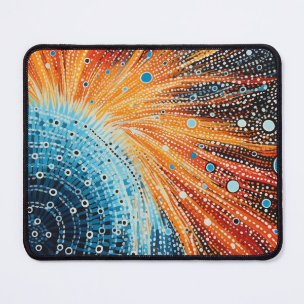 Item preview, Aboriginal Inspired Dot Art - Bright Red Flame designed and sold by GrinGalore.