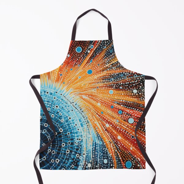 Item preview, Aboriginal Inspired Dot Art - Bright Red Flame designed and sold by GrinGalore.
