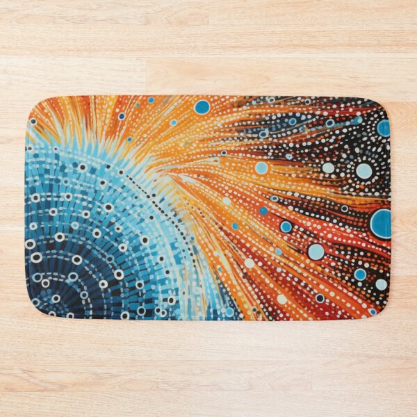 Item preview, Aboriginal Inspired Dot Art - Bright Red Flame designed and sold by GrinGalore.