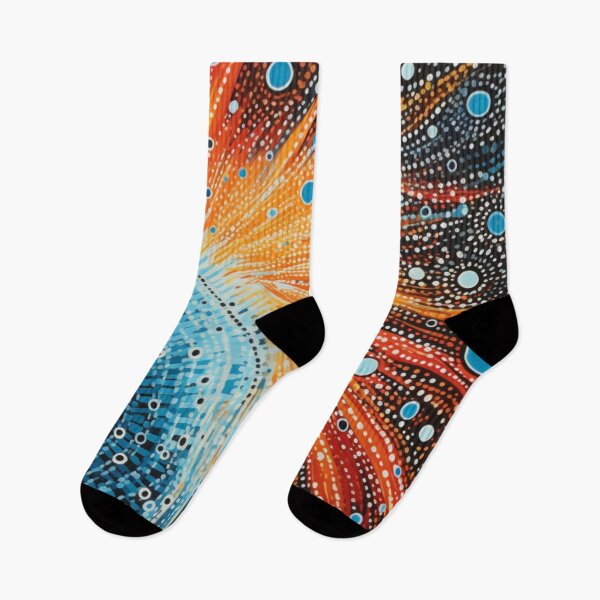 Item preview, Aboriginal Inspired Dot Art - Bright Red Flame designed and sold by GrinGalore.