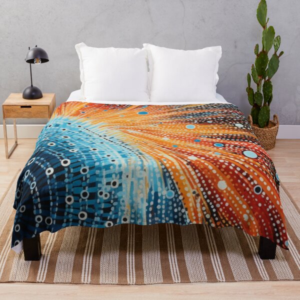 Item preview, Aboriginal Inspired Dot Art - Bright Red Flame designed and sold by GrinGalore.