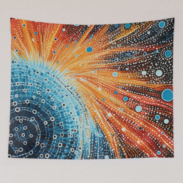 Item preview, Aboriginal Inspired Dot Art - Bright Red Flame designed and sold by GrinGalore.