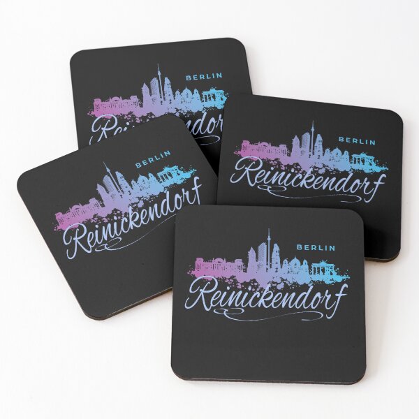Artikelvorschau, Aquarell Berlin Skyline mit Reinickendorf Schriftzug entworfen und verkauft von Ecmoprints.