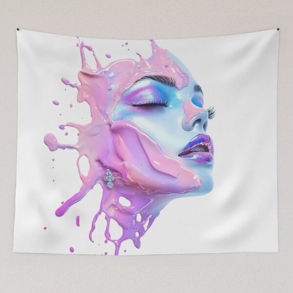 Item preview, Galactic Glamour – Feminine Rebel in Liquid Color designed and sold by AI-Only Creations.