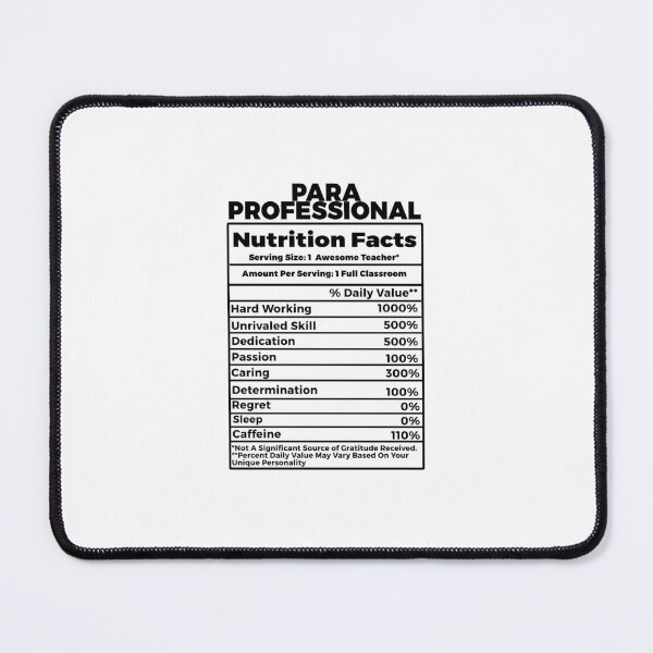 Item preview, Paraprofessional Nutritional Facts  designed and sold by TeesYouWant.