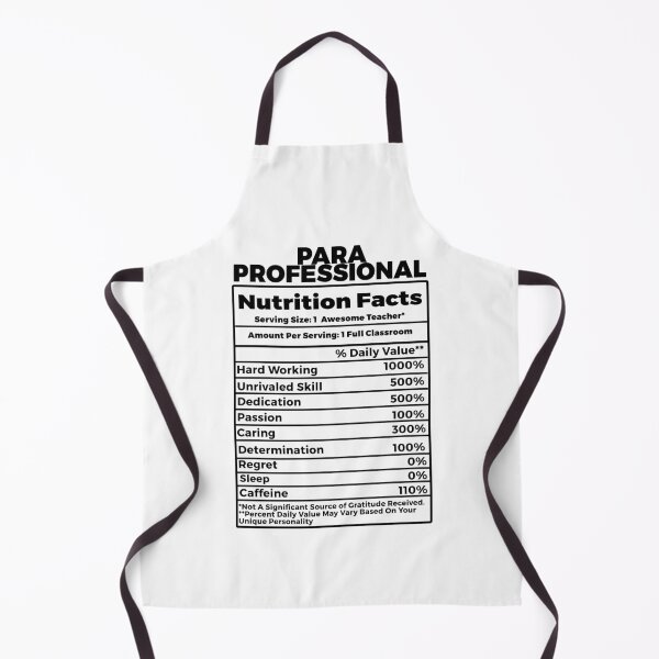 Item preview, Paraprofessional Nutritional Facts designed and sold by TeesYouWant.