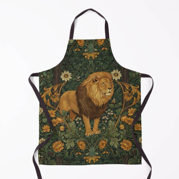 Item preview, Vintage Jungle Lion – William Morris Style Botanical designed and sold by svarupa.