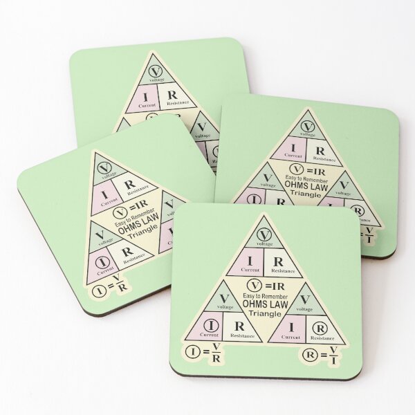 Item preview, Easy to memorize Electrical ohm's law Triangle sticker for Electricians and Electrical Engineering Students and Physics Students  designed and sold by Science Engineering Gifts.