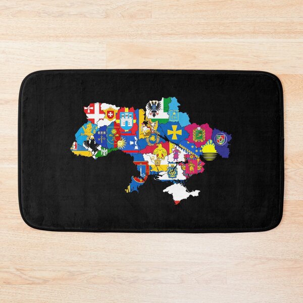 Item preview, Oblasts of Ukraine Flags Map, Ukrainian, Flagmap designed and sold by Celticana.