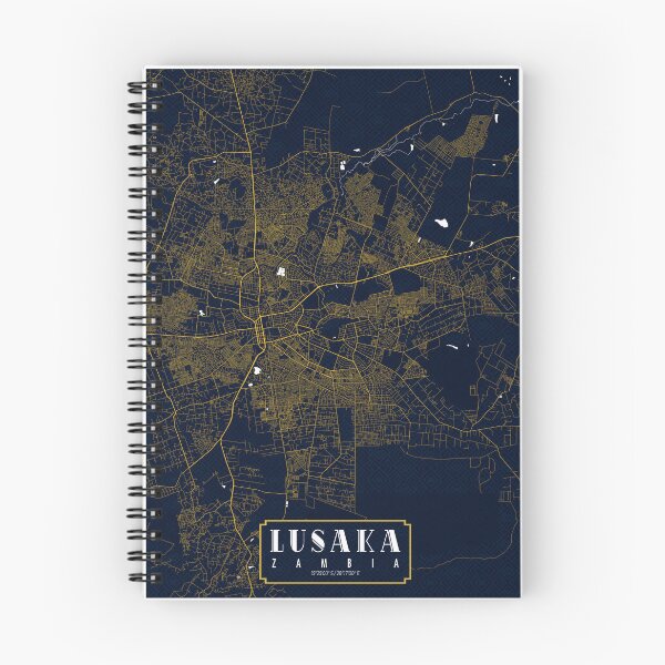 Item preview, Lusaka City Map of Zambia - Gold Art Deco designed and sold by deMAP.