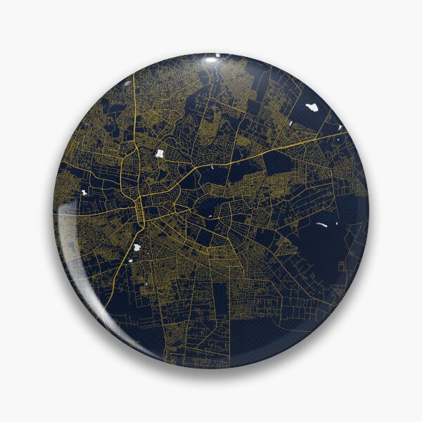 Item preview, Lusaka City Map of Zambia - Gold Art Deco designed and sold by deMAP.