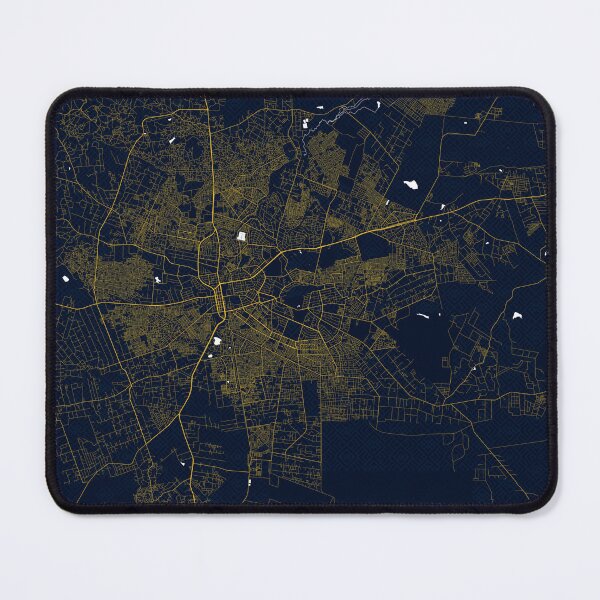 Item preview, Lusaka City Map of Zambia - Gold Art Deco designed and sold by deMAP.