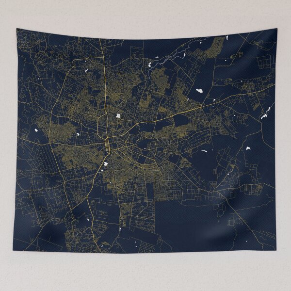 Item preview, Lusaka City Map of Zambia - Gold Art Deco designed and sold by deMAP.