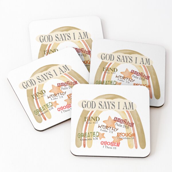 Item preview, Kids God Says I Am watercolor Drawing Funny Bible Christian Girls designed and sold by Colorfulman.