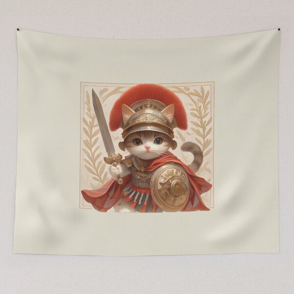 Item preview, Roman Warrior Cat – Brave & Adorable Legionnaire designed and sold by Windy-market.