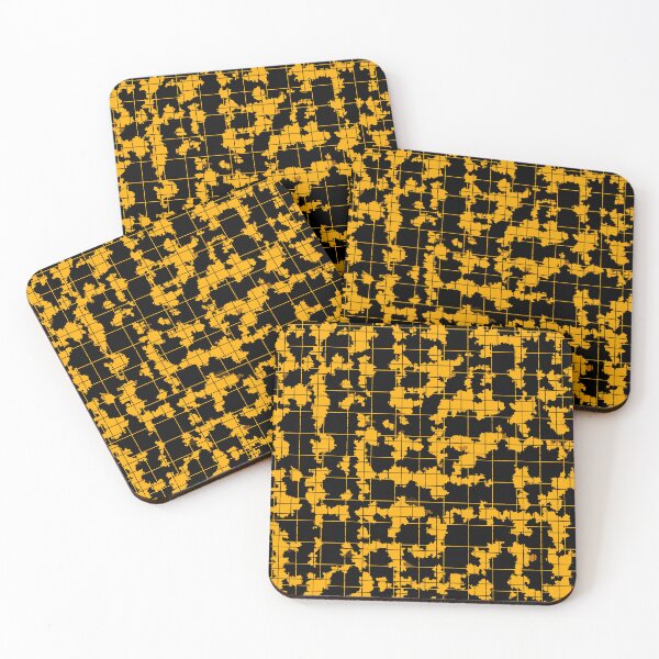 Item preview, Yellow Black Irregular Abstract Pattern Design  designed and sold by PatternTitan.