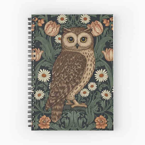 Item preview, Vintage Jungle Owl – William Morris Style Botanical  designed and sold by svarupa.