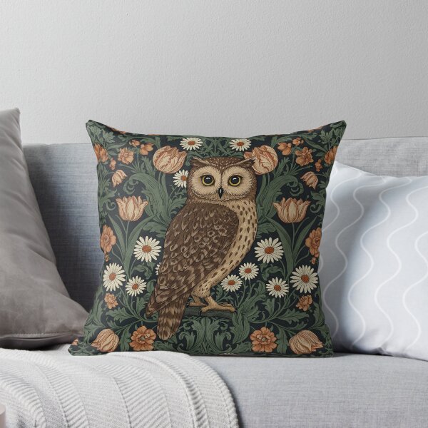 Artikel-Vorschau von Vintage Dschungel-Eule – William Morris Stil Botanisch, designt und verkauft von svarupa.
