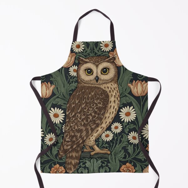 Item preview, Vintage Jungle Owl – William Morris Style Botanical designed and sold by svarupa.