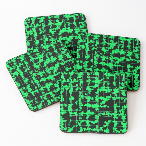 Item preview, Green Black Irregular Abstract Pattern Design  designed and sold by PatternTitan.