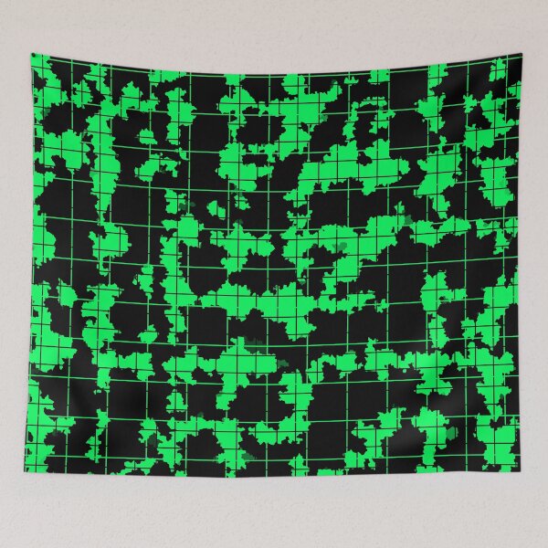 Item preview, Green Black Irregular Abstract Pattern Design  designed and sold by PatternTitan.