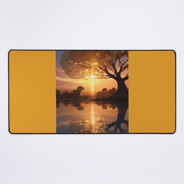 Item preview, Majestic Reflection of the Tree of Light in the Glow of the Setting Sun designed and sold by KilianSzmid.