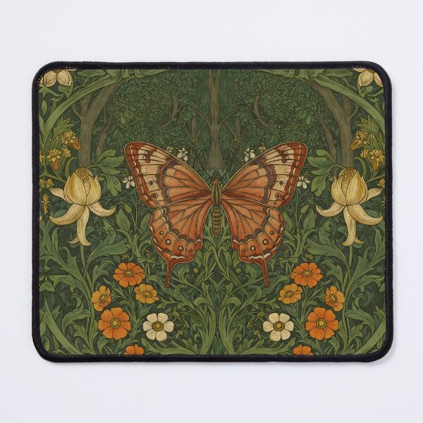 Item preview, Vintage Jungle Butterfly – William Morris Style Botanical  designed and sold by svarupa.