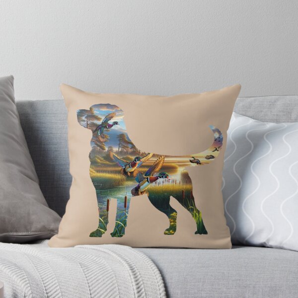 Item preview, Labrador Retriever Silhouette with Wood Ducks and Wetlands designed and sold by LifeCrush.