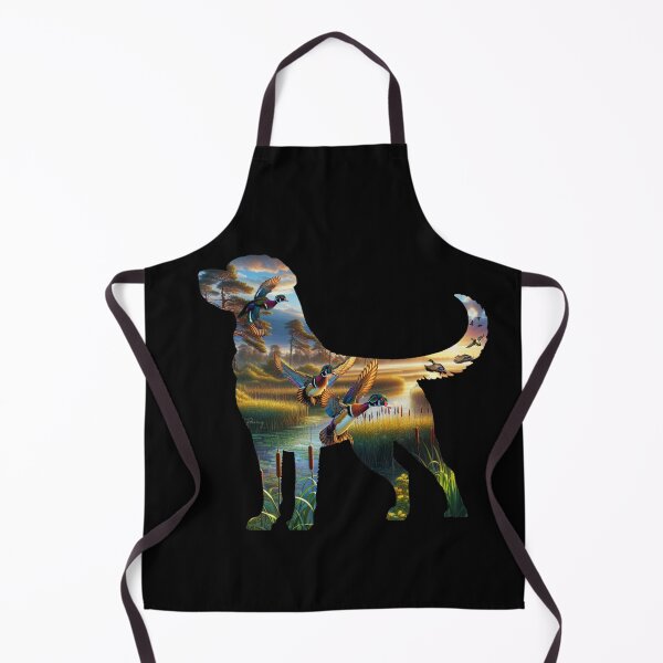 Item preview, Labrador Retriever Silhouette with Wood Ducks and Wetlands designed and sold by LifeCrush.