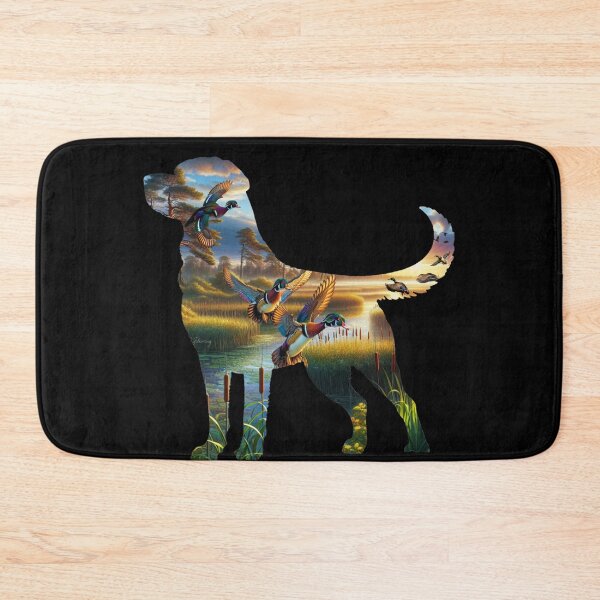 Item preview, Labrador Retriever Silhouette with Wood Ducks and Wetlands designed and sold by LifeCrush.