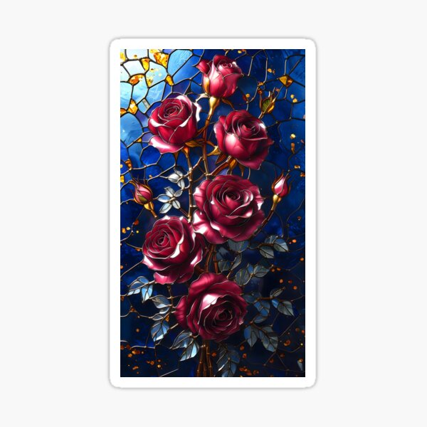 Item preview, Roses on Stained Glas designed and sold by Zitaro.