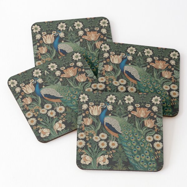 Item preview, Vintage Jungle peacock – William Morris Style Botanical  designed and sold by svarupa.