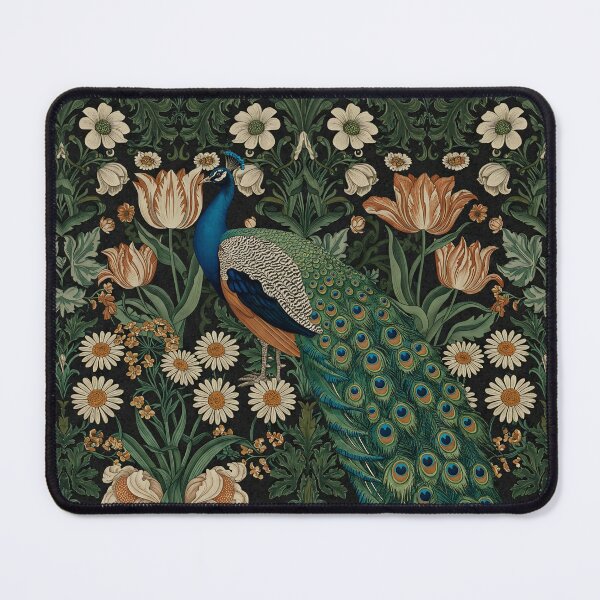 Item preview, Vintage Jungle peacock – William Morris Style Botanical designed and sold by svarupa.