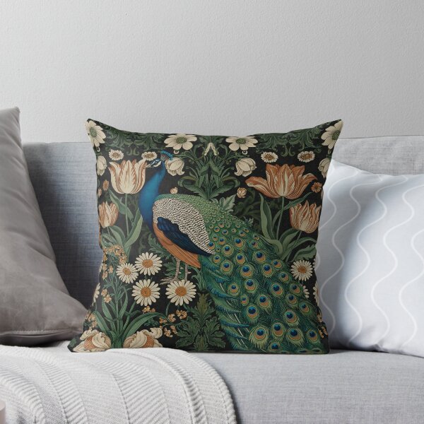 Item preview, Vintage Jungle peacock – William Morris Style Botanical  designed and sold by svarupa.