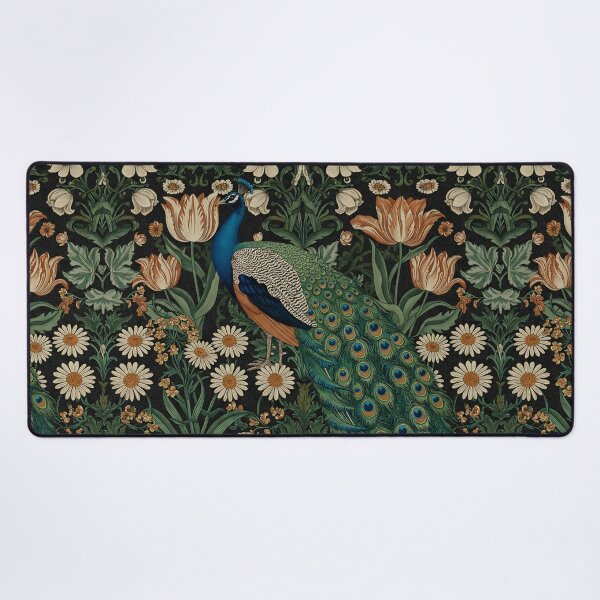 Item preview, Vintage Jungle peacock – William Morris Style Botanical  designed and sold by svarupa.
