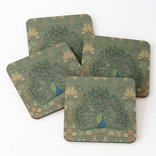 Item preview, Vintage Jungle peacock – William Morris Style Botanical  designed and sold by svarupa.