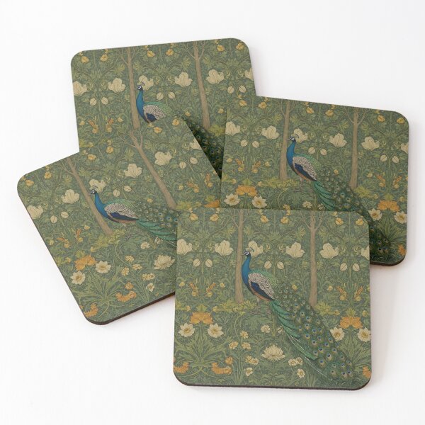 Item preview, Vintage Jungle peacock – William Morris Style Botanical  designed and sold by svarupa.