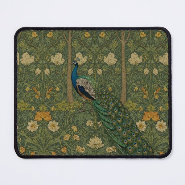 Item preview, Vintage Jungle peacock – William Morris Style Botanical  designed and sold by svarupa.