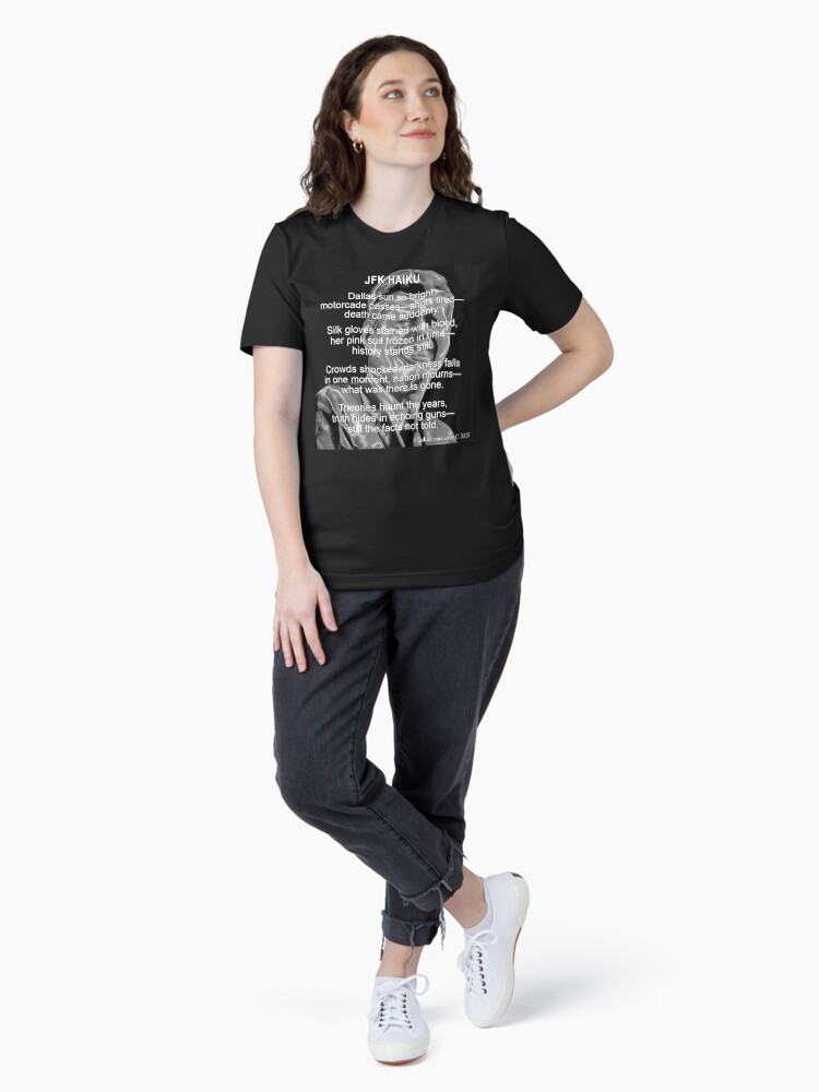 Thumbnail 4 of 7, Essential T-Shirt, JFK Haiku designed and sold by EyeMagined.