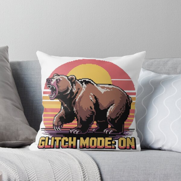 Item preview, Glitch Mode On Pixel Art Angry Bear designed and sold by NaturePixel.