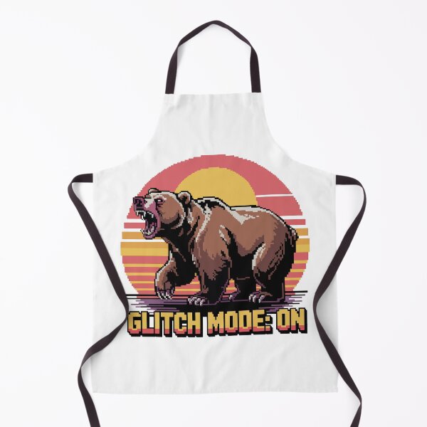 Item preview, Glitch Mode On Pixel Art Angry Bear designed and sold by NaturePixel.