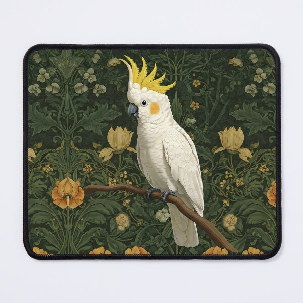 Item preview, Vintage Jungle Cockatiel– William Morris Style Botanical  designed and sold by svarupa.