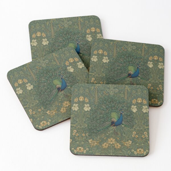 Item preview, Vintage Jungle peacock – William Morris Style Botanical  designed and sold by svarupa.