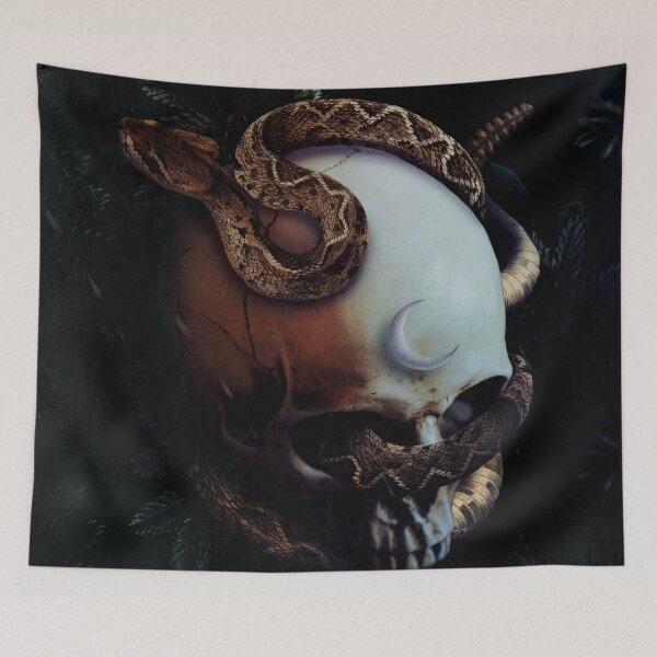 Item preview, The Keys That Opened Doors Closed Them: Skulls, Snakes, Moon, and Keys designed and sold by seamless.