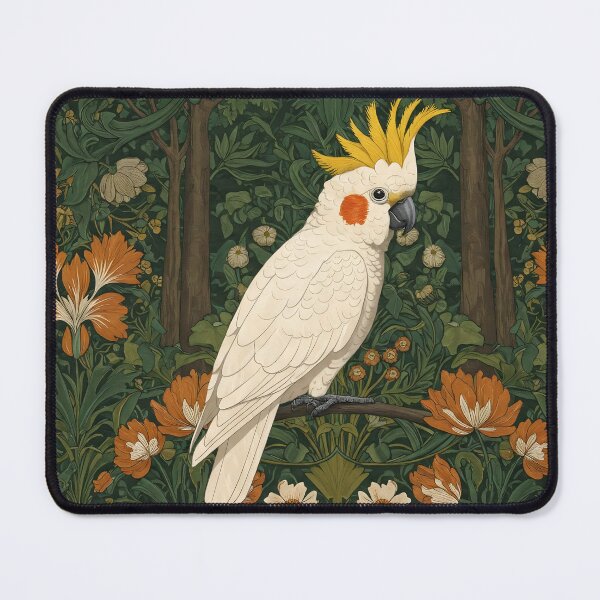 Item preview, Vintage Jungle Cockatiel– William Morris Style Botanical  designed and sold by svarupa.