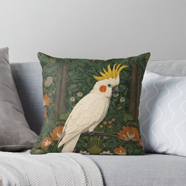 Item preview, Vintage Jungle Cockatiel– William Morris Style Botanical  designed and sold by svarupa.