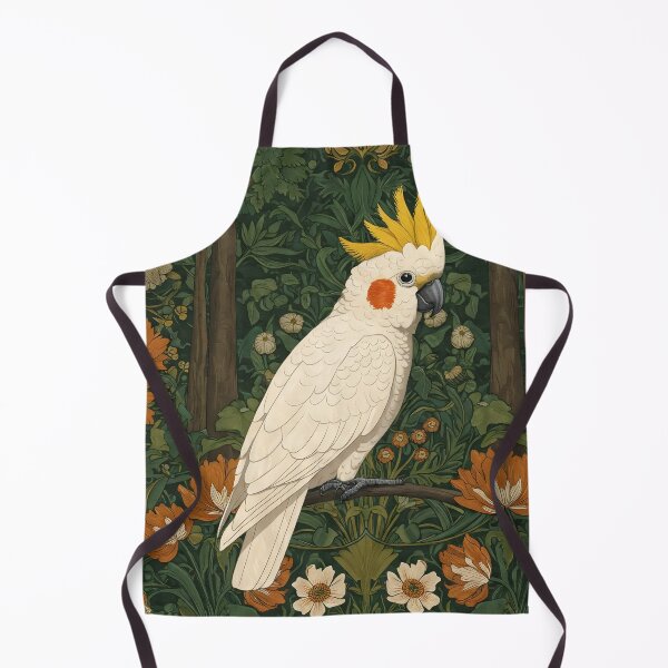 Item preview, Vintage Jungle Cockatiel– William Morris Style Botanical designed and sold by svarupa.