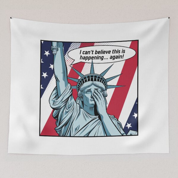 Item preview, America, Statue of Liberty, Happening Again, Trump, funnyfits70, Humor, Funny, retro, vintages, funny quotes, animal humor, designed and sold by FunnyFits70.